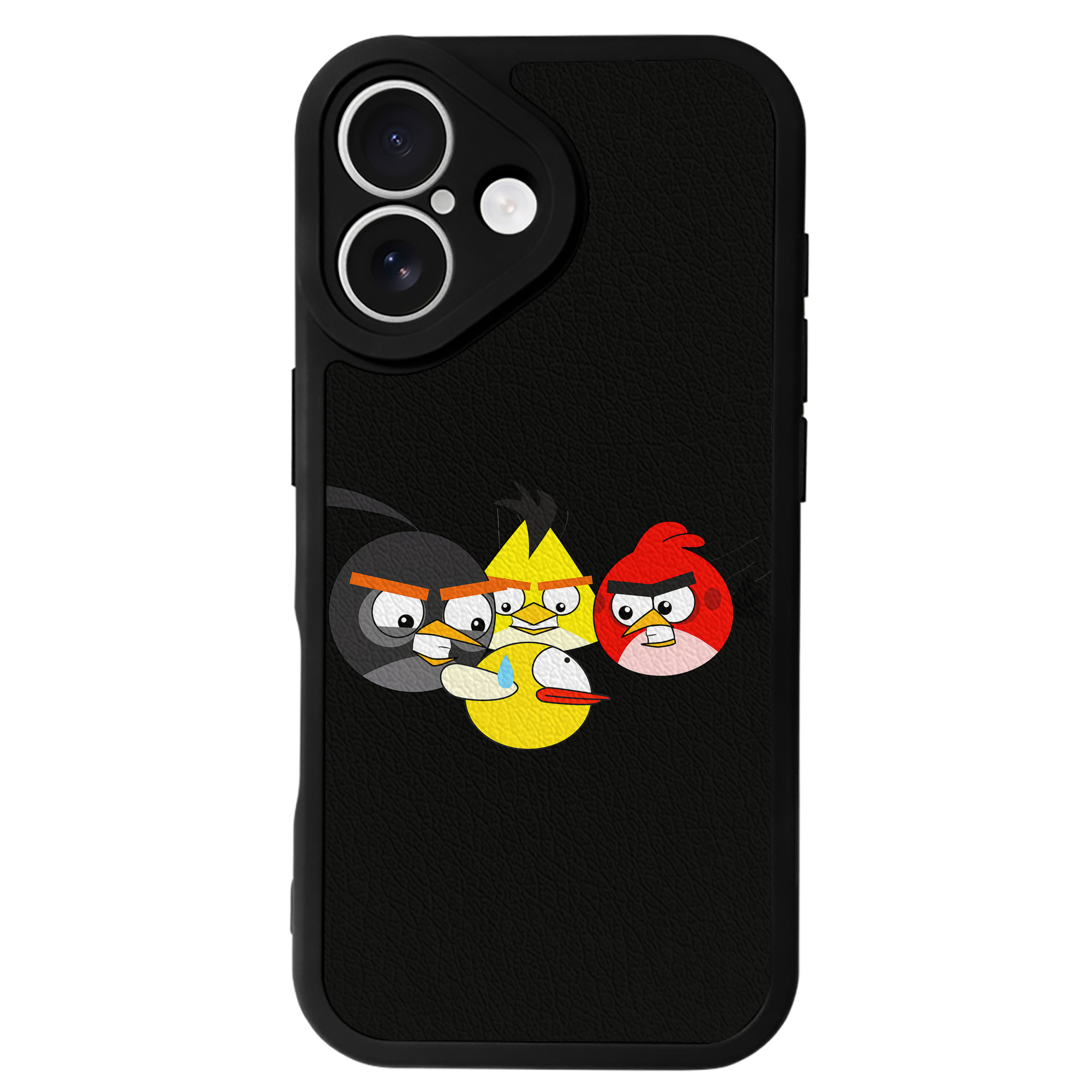 （画像用） Angry Birds アングリーバード 【iPhone 16シリーズ対応】シリコンスマホケース（レザー調） 材質：シリコン